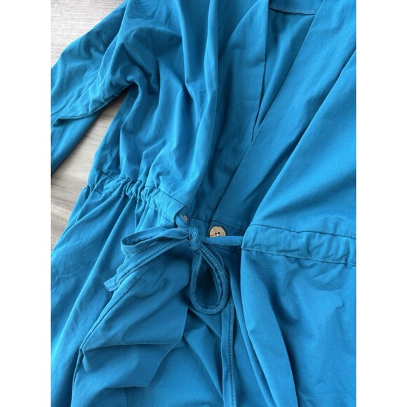 Brobe Womens Teal Blue Surgery Recovery Robe Soft Size L - Picture 2 of 6